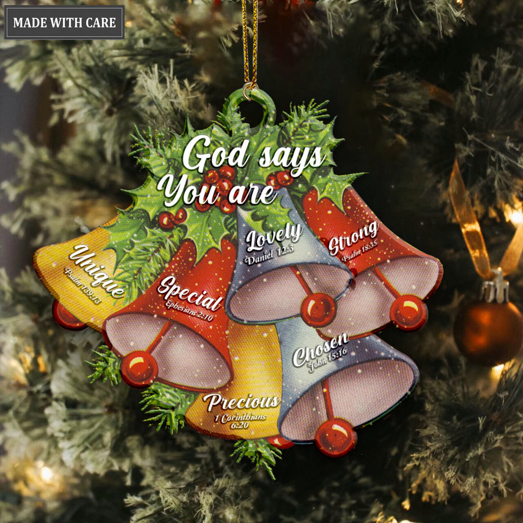 Christmas Vintage Bells God Says You Are Ornament