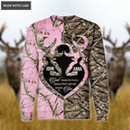 Personalized Buck And Doe Heart God Blessed Zipper Hoodie