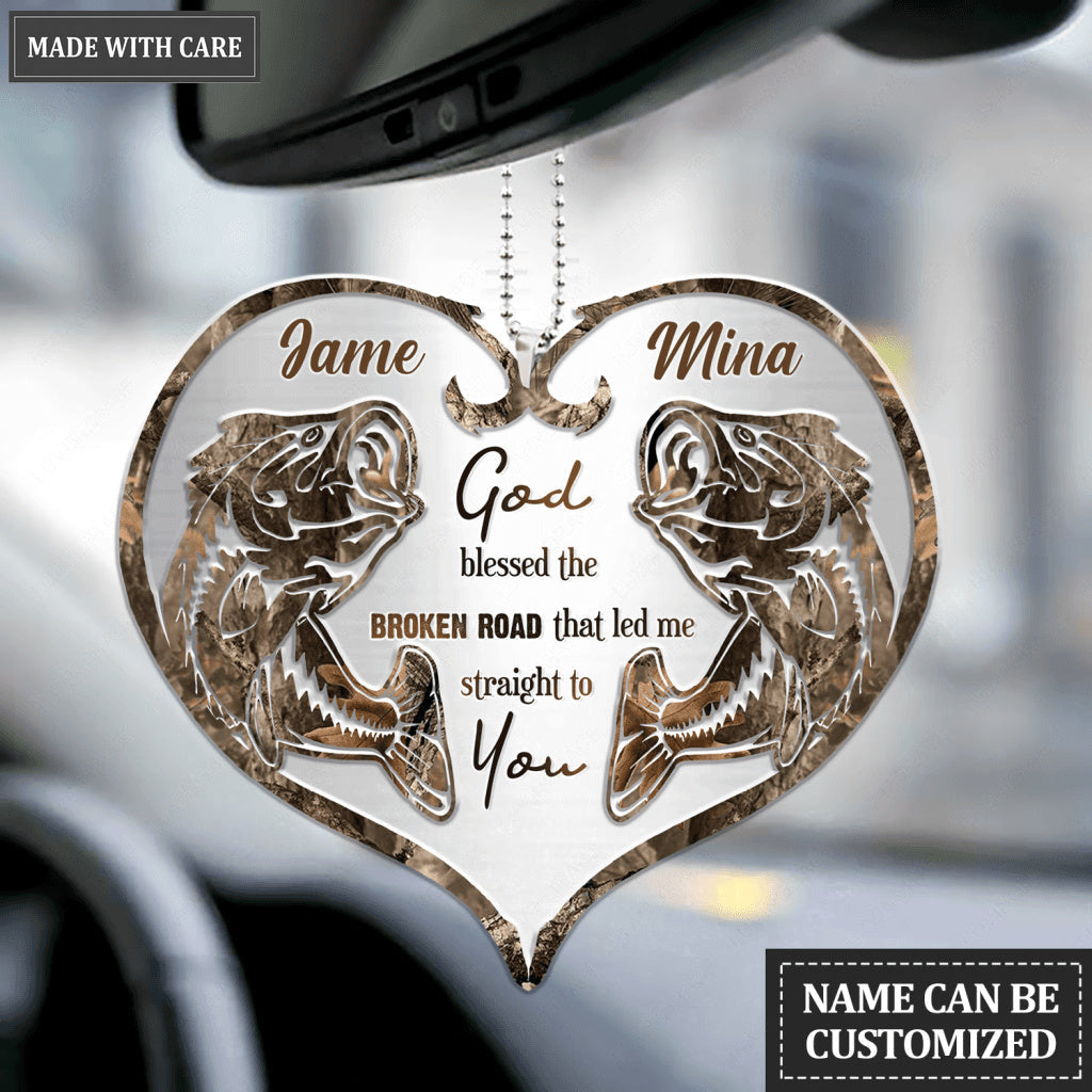 Bass Fishing God Blessed Personalized Ornament