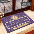 Personalized Gorgeous Purple Serve The Lord Doormat