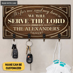 Personalized Family Serve The Lord Key Hanger