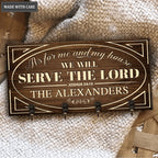 Personalized Family Serve The Lord Key Hanger