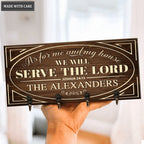 Personalized Family Serve The Lord Key Hanger