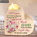 Flower Daisy Thank God Every Day Candle Holder