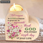 Flower Daisy Thank God Every Day Candle Holder