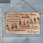 Personalized Birds On Branch Amazing Grace Wood Rectangle Sign