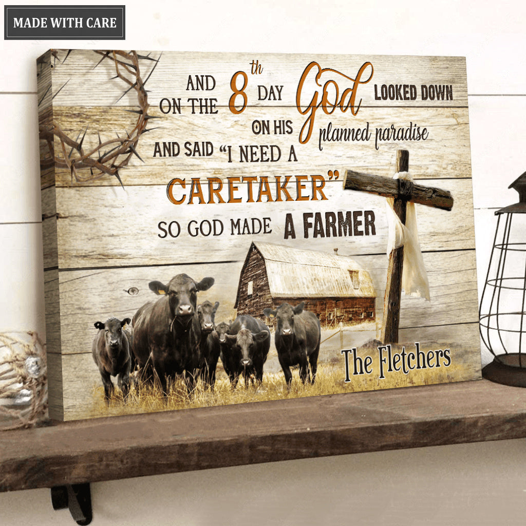 Personalized Serve The Lord Rugged Cross Wall Art