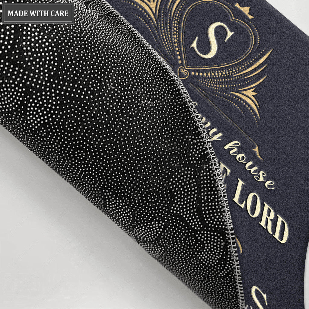 Decorative Floral Pattern Serve The Lord Personalized Doormat
