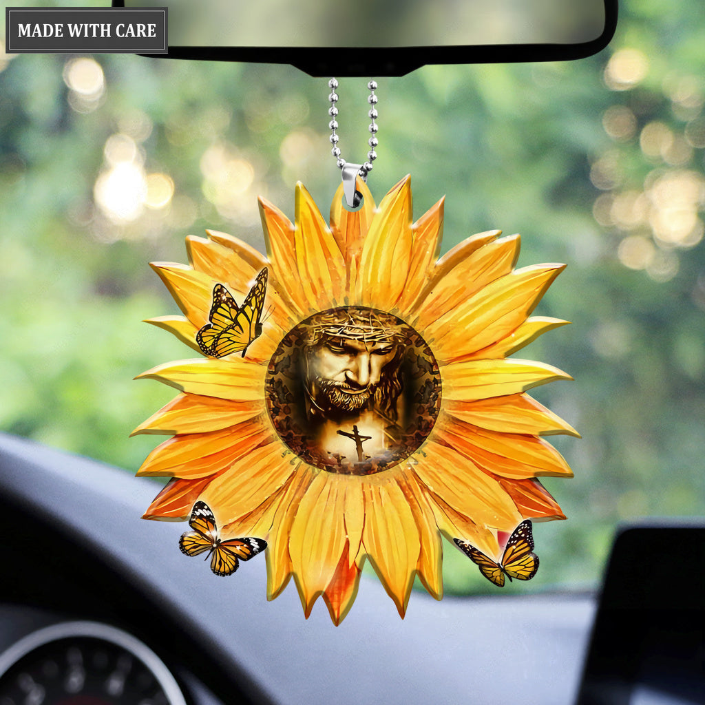 Jesus Sunflower Ornament
