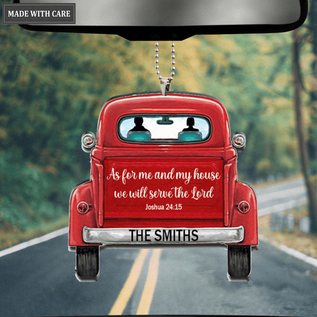 Personalized Serve The Lord Truck Ornament