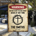 Personalized Talk About Jesus Metal Sign