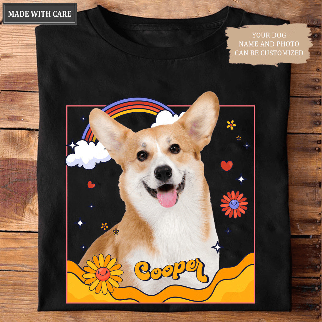 Groovy Shirt Custom Pet Portrait For Pet Owner - Personalized Custom Unisex T-Shirt