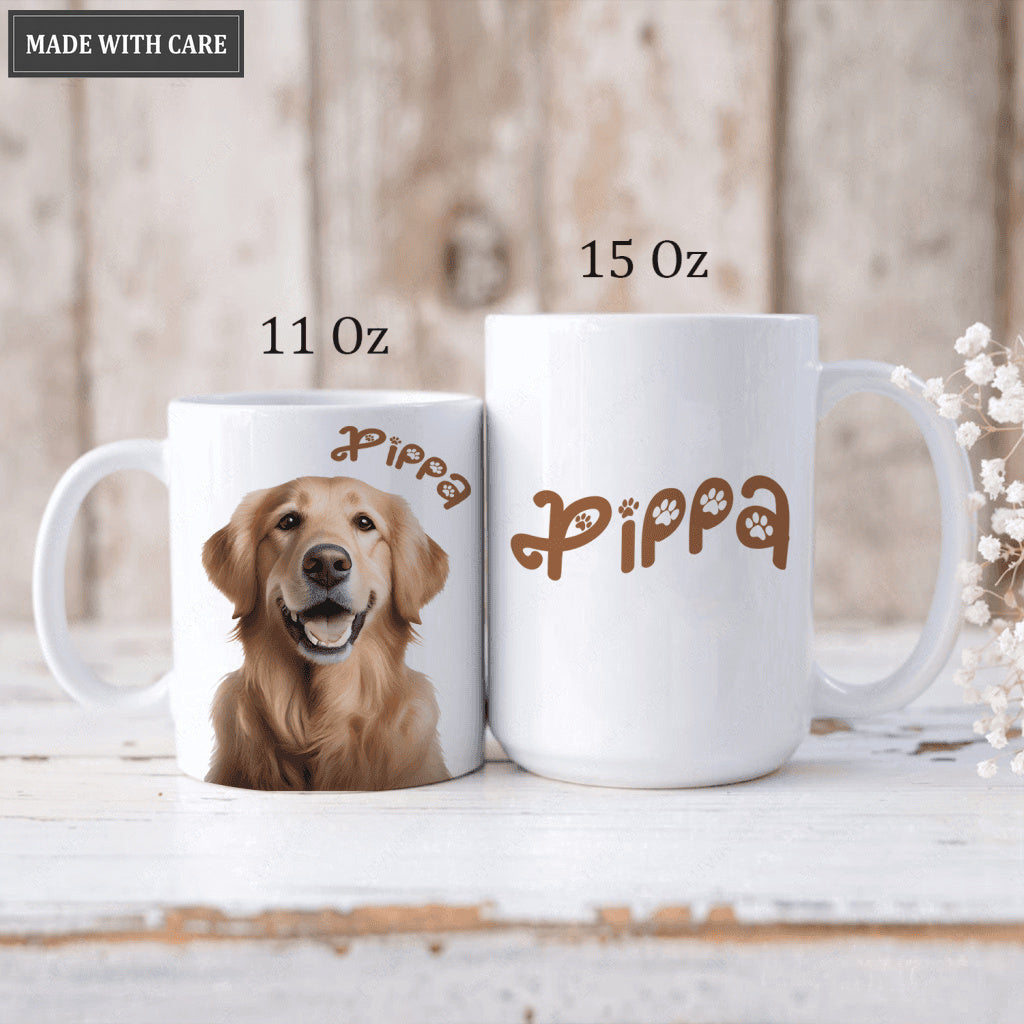 Masterpiece Pet Mug From Photo - Digital Painting Pet Portrait Personalized Custom Mug