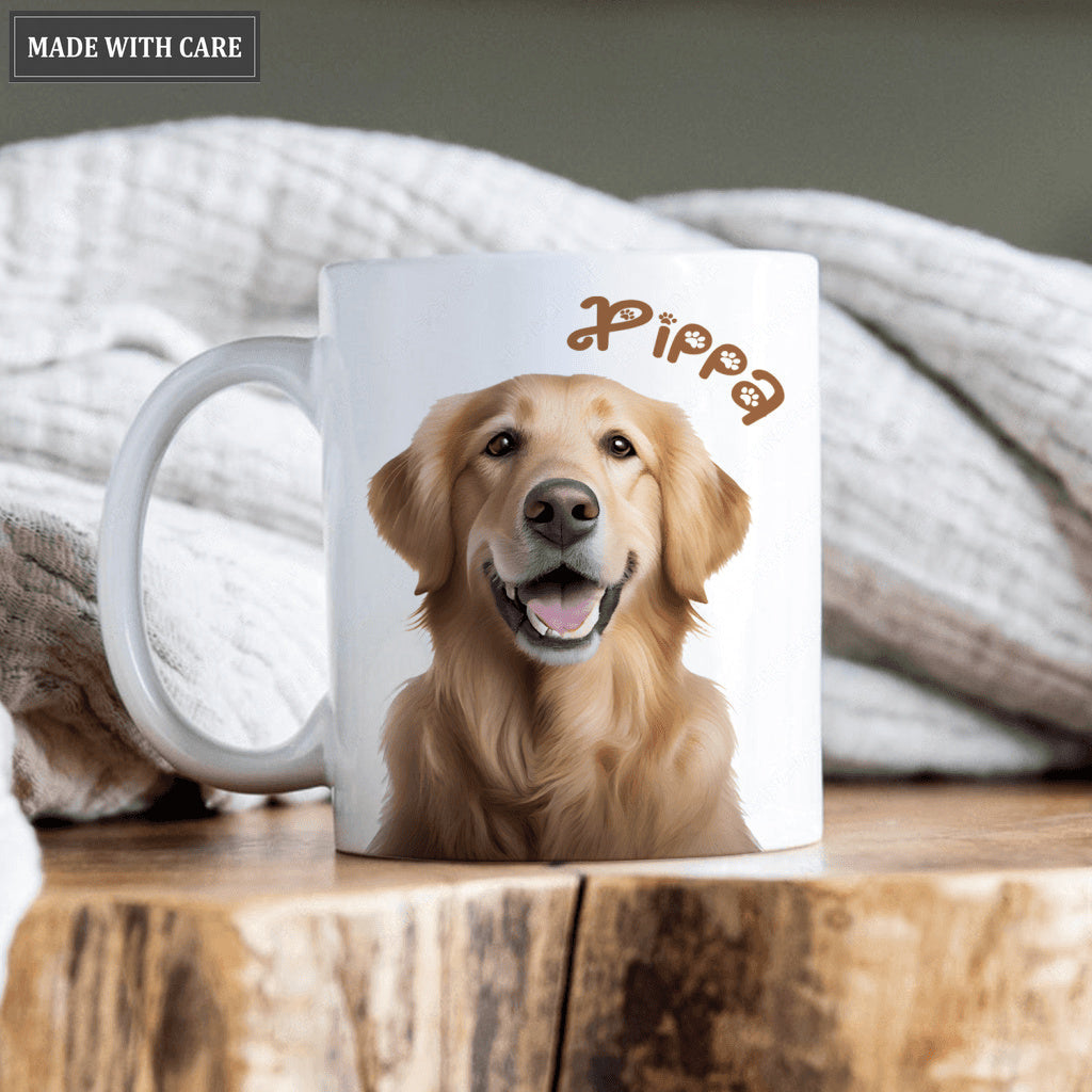 Masterpiece Pet Mug From Photo - Digital Painting Pet Portrait Personalized Custom Mug