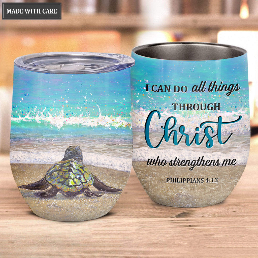 Sea Turtle To The Sea Wine Tumbler