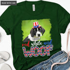Red White Woof - Personalized Custom Unisex T-Shirt For Pet Lovers