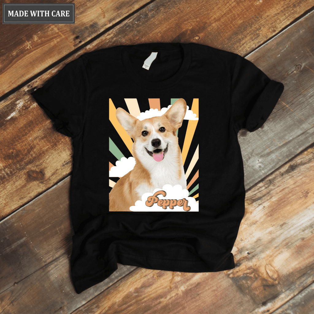 Vintage Shirt Custom Pet Portrait For Pet Owner - Personalized Custom Unisex T-Shirt