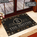 Luvingrace L214 Elegant Vintage Monogram Collection Family Name Personalized Doormat