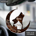 Printfamily M50 Wolf Couple God Blessed Personalized Ornament