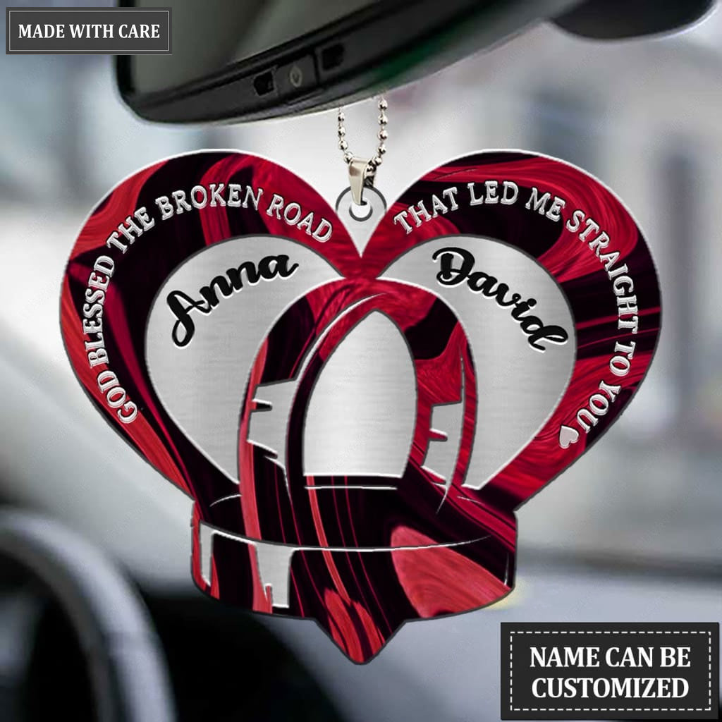 Luvingrace M51 Wedding Anniversary God Blessed Personalized Couple Ornament