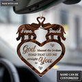 Printfamily M54 Elephant Couple God Blessed Personalized Ornament