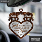 Printfamily M54 Elephant Couple God Blessed Personalized Ornament