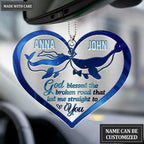 Printfamily M61 Whale Couple God Blessed Personalized Ornament