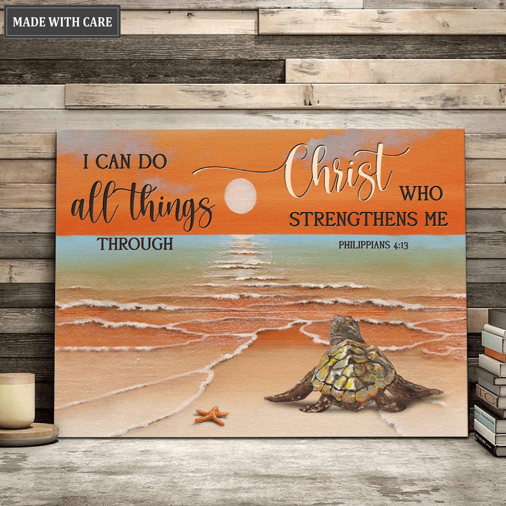 Sunset Turtle Do All Things Wall Art