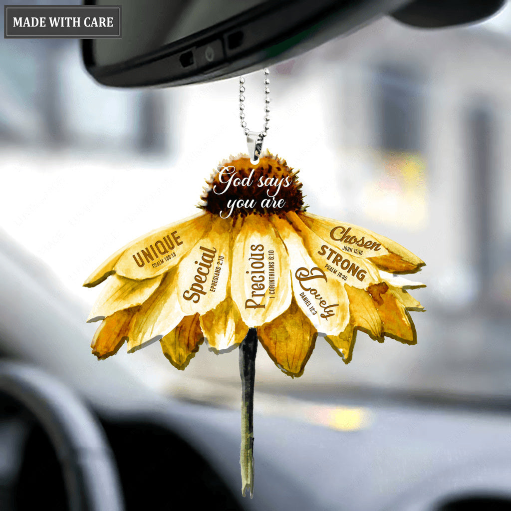Yellow Flower You Are Strong Ornament