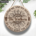 Sunflower As For Us Personalized Circle Sign