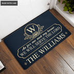 Printfamily L187 Vintage Monogram Collection As For My House Personalized Doormat