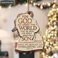 For God So Loved The World Wooden Ornament