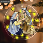 Oh Holy Night Christmas Transparent Ornament