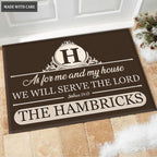 Printfamily M102 Decorative Monogram Collection As For My House Personalized Doormat