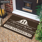 Printfamily M102 Decorative Monogram Collection As For My House Personalized Doormat