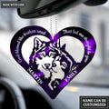 Purple Wolf Heart God Blessed Personalized Ornament