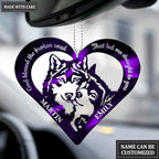 Purple Wolf Heart God Blessed Personalized Ornament
