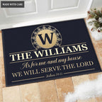 Luvingrace M93 Luxury Monogram Collection As For My House Personalized Doormat