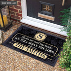 Luvingrace M94 Decorative Monogram Collection As For My House Personalized Doormat