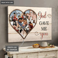 God Gave Me You Puzzle Heart Wall Art