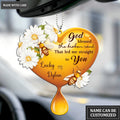 Honey Heart Bee Couple God Blessed Personalized Ornament