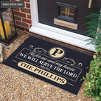 Luvingrace M95 Elegant Monogram Collection As For My House Personalized Doormat