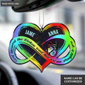 Personalized Colorful Hologram Infinity Heart Ornament