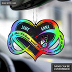 Personalized Colorful Hologram Infinity Heart Ornament