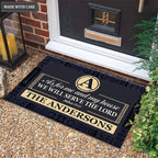 Luvingrace M96 Decorative Monogram Collection As For My House Personalized Doormat