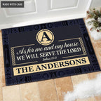 Luvingrace M96 Decorative Monogram Collection As For My House Personalized Doormat