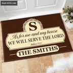 Luvingrace M97 Elegant Monogram Collection As For My House Personalized Doormat