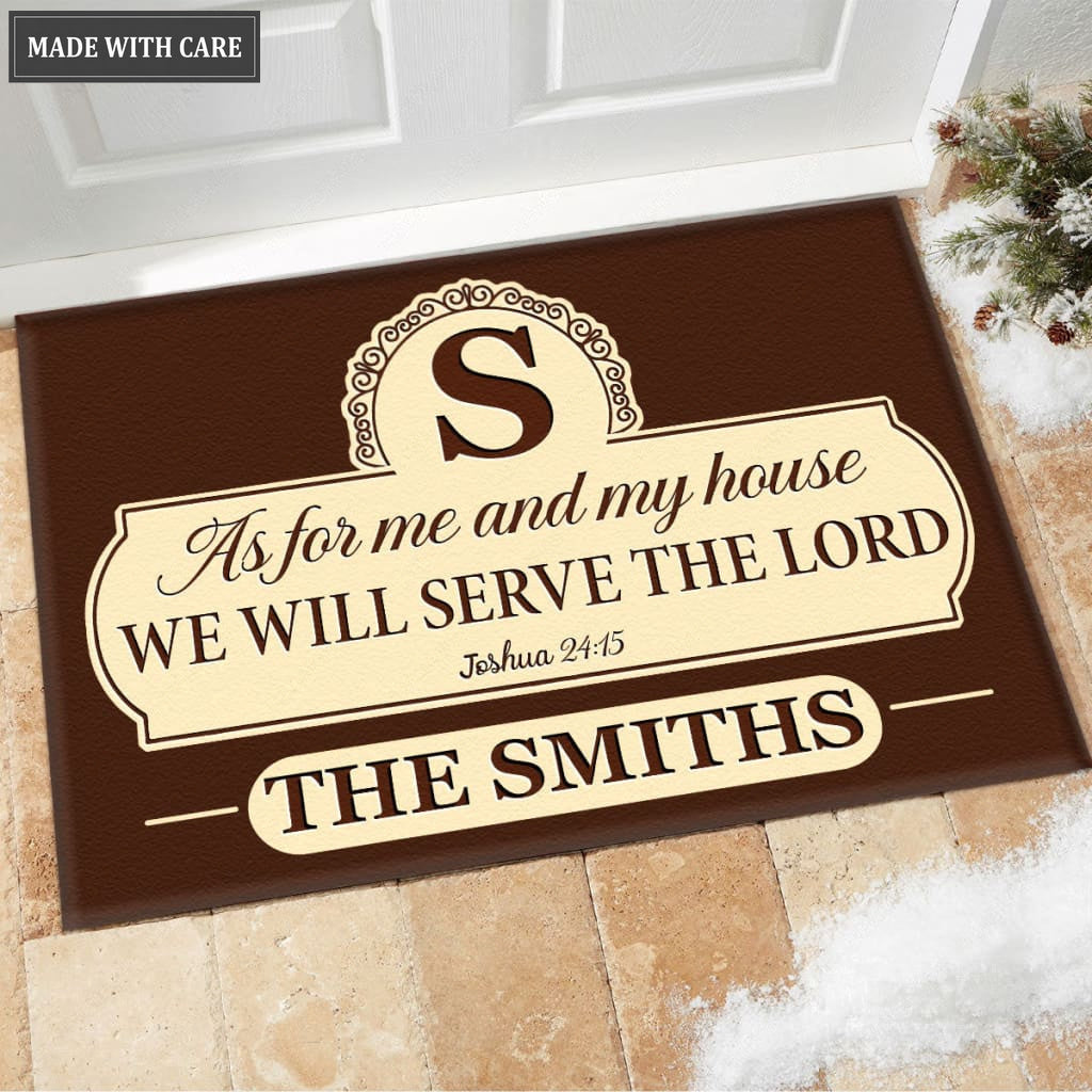 Luvingrace M97 Elegant Monogram Collection As For My House Personalized Doormat