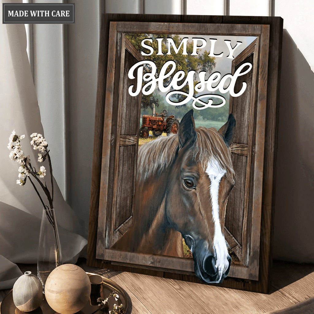 SImply Blessed Horse Wall Art