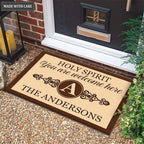 Luvingrace M99 Decorative Monogram Collection Holy Spirit Personalized Doormat